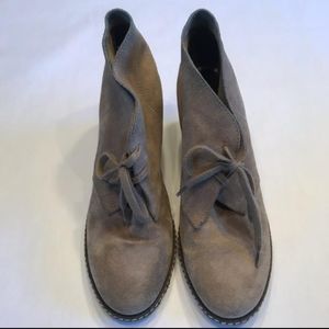 J.Crew Suede Wedge Ankle Boot Neutral